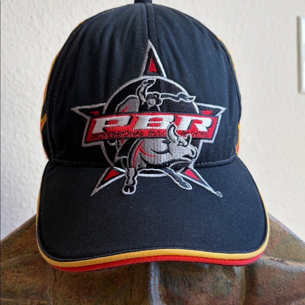 VTG Professional Bull Riders 14 Rocks Flame Collectable Black Cap Pristine Rare